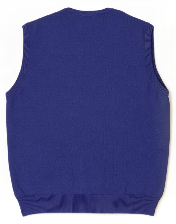 Canotta da uomo Marks & Spencer blu Harbour Vest grande in cotone