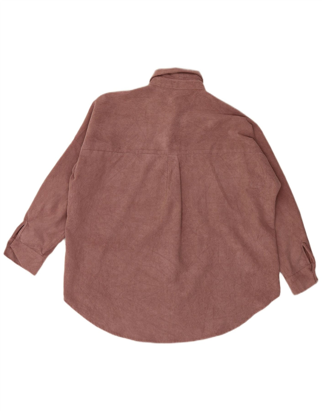 Camicia ampia da uomo in velluto a coste Zara, poliestere rosa medio