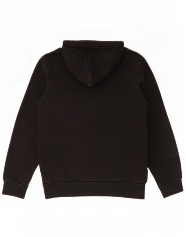 Adidas Boys Hoodie Jumper 12-13 Years Black Cotton