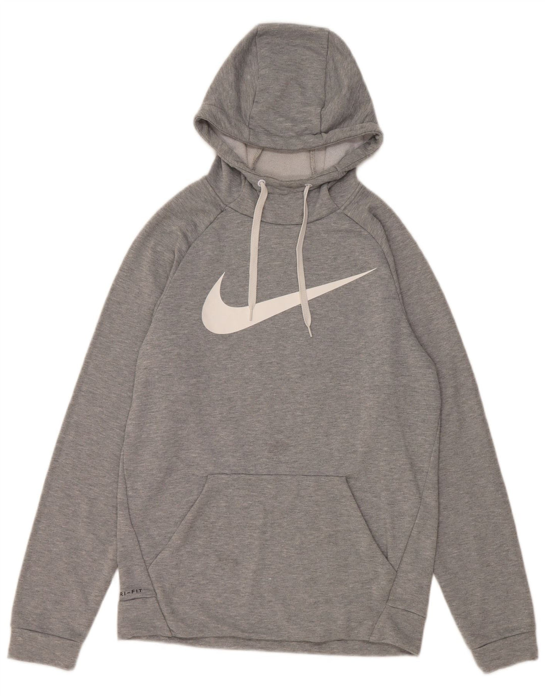 Felpa con cappuccio grafica Nike Dri Fit da uomo, piccola, in poliestere chiazzato grigio