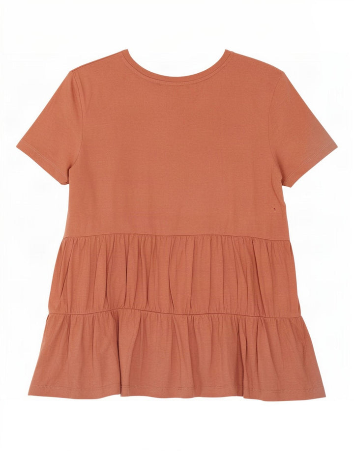 Camicetta a maniche corte da donna Zara UK 10 piccola marrone