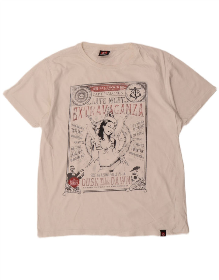 T-shirt grafica da uomo Saltrock Top bianco medio