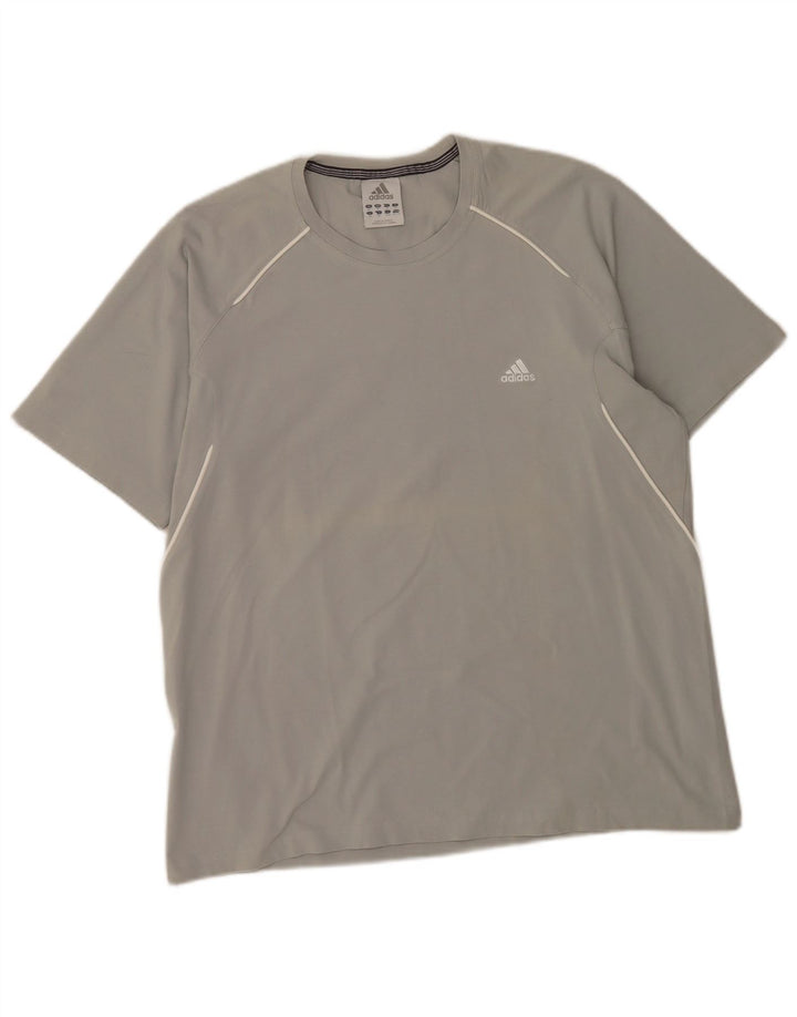 T-shirt Adidas da uomo Top XL in cotone grigio