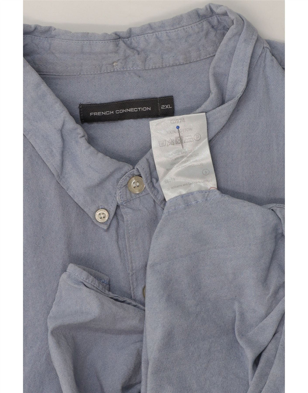 Camicia a maniche corte da uomo French Connection 2XL cotone blu