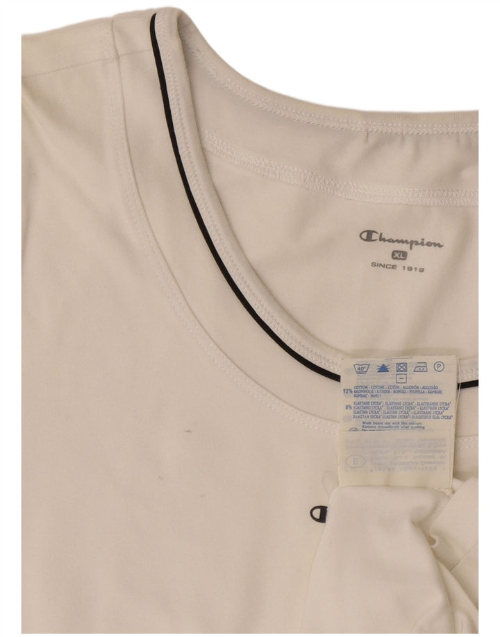 T-shirt da donna Champion Top UK 18 XL cotone bianco