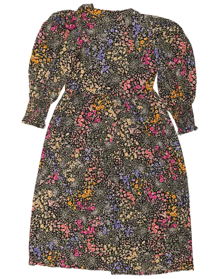 Abito basic da donna Petite a maniche lunghe Oasis UK 12 Medio Nero floreale