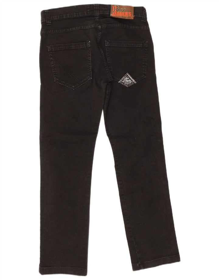 Jeans dritti da uomo Roy Rogers W33 L30 cotone nero