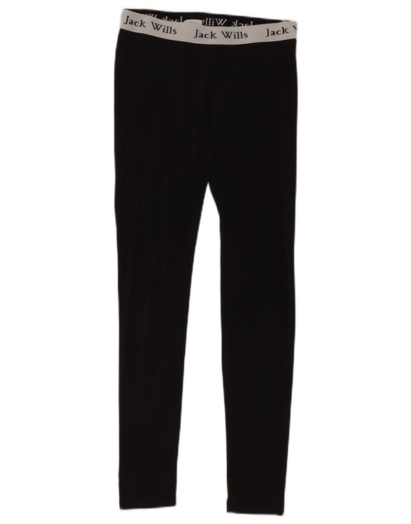 Leggings grafici da donna Jack Wills UK 10 piccolo cotone color block nero