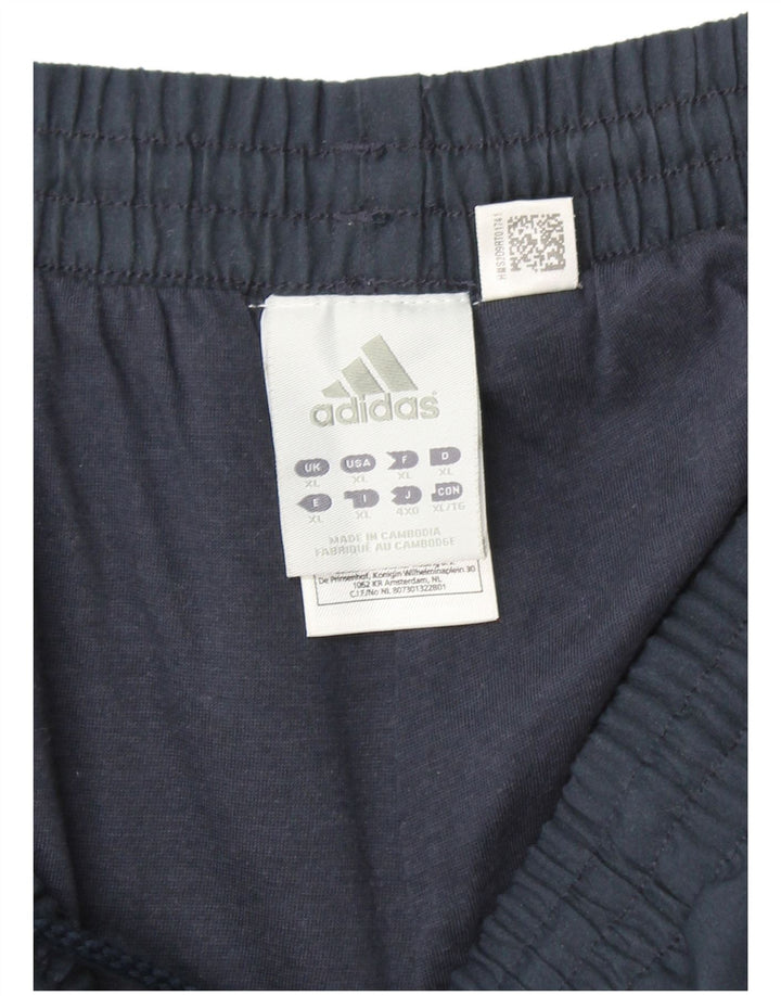 Pantaloni da tuta ADIDAS Climalite da uomo XL poliestere blu navy