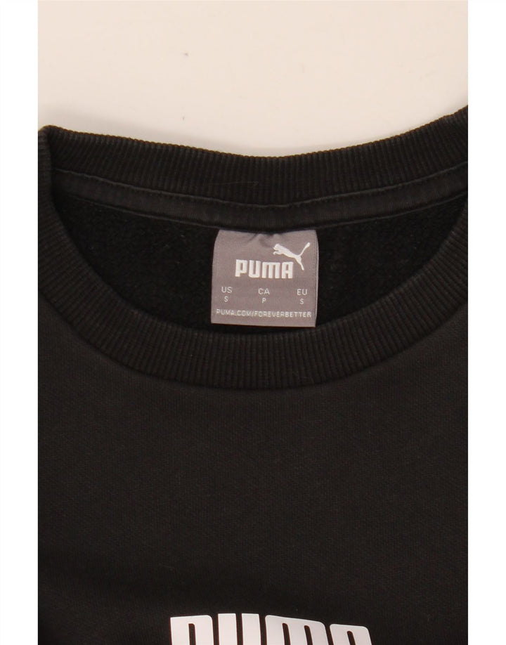 Felpa con grafica PUMA da donna UK 10 Small Nera