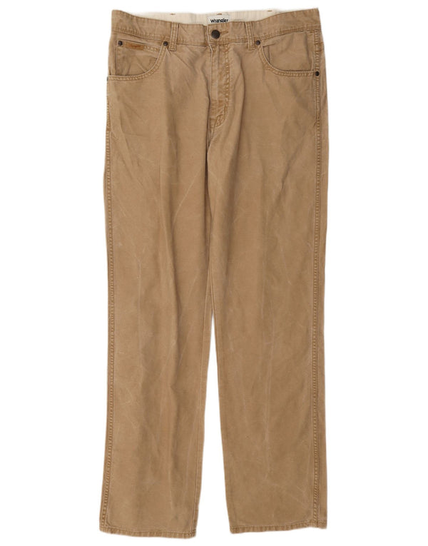 Pantaloni casual dritti da uomo Wrangler Texas W34 L32 in cotone beige