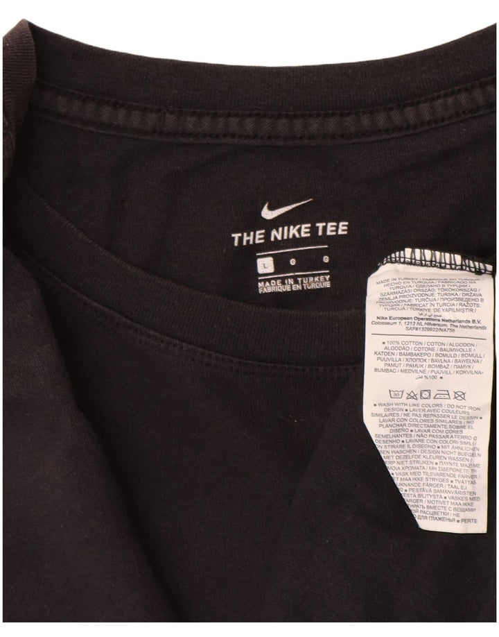 T-shirt grafica da uomo Nike Top grande in cotone nero