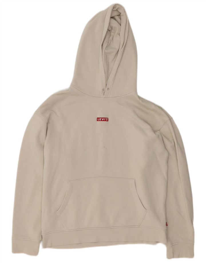 Maglione con cappuccio rilassato da uomo Levi's in cotone bianco medio