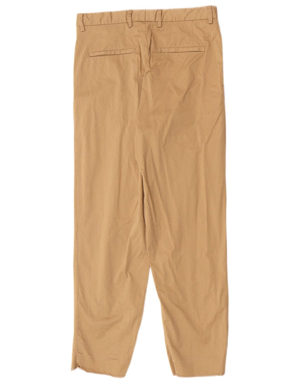 Zara Mens Pegged Chino Trousers EU 38 Small W30 L27 Beige Cotton