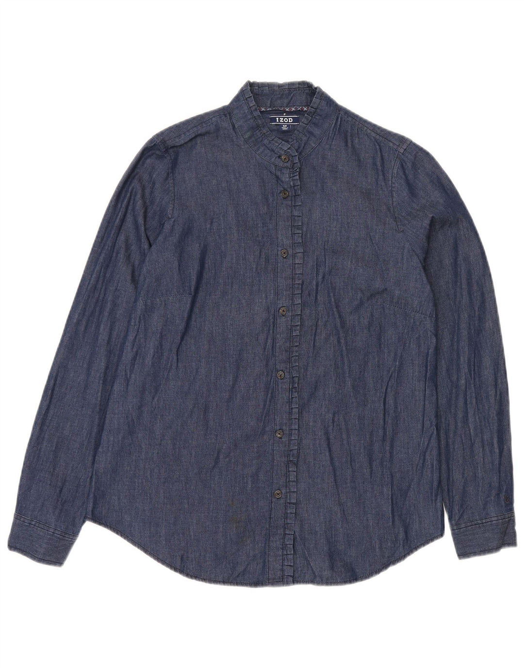 Camicia di jeans da donna IZOD UK 10 piccola in cotone blu navy