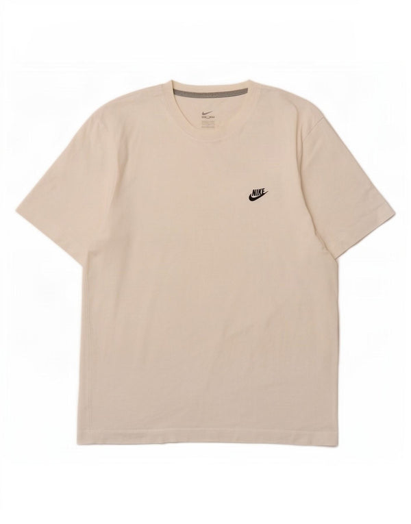 T-shirt da uomo Nike Top UK 36/38 piccola in cotone bianco