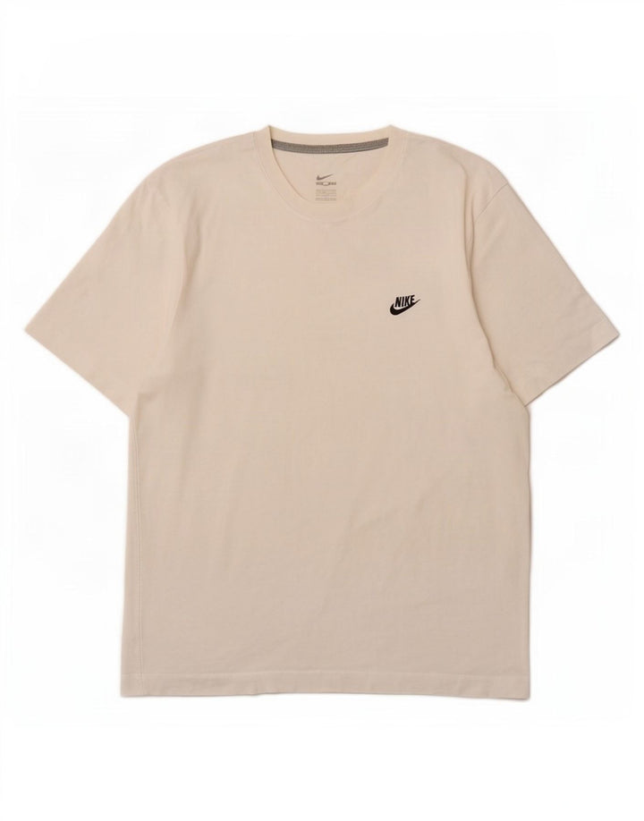 T-shirt da uomo Nike Top UK 36/38 piccola in cotone bianco