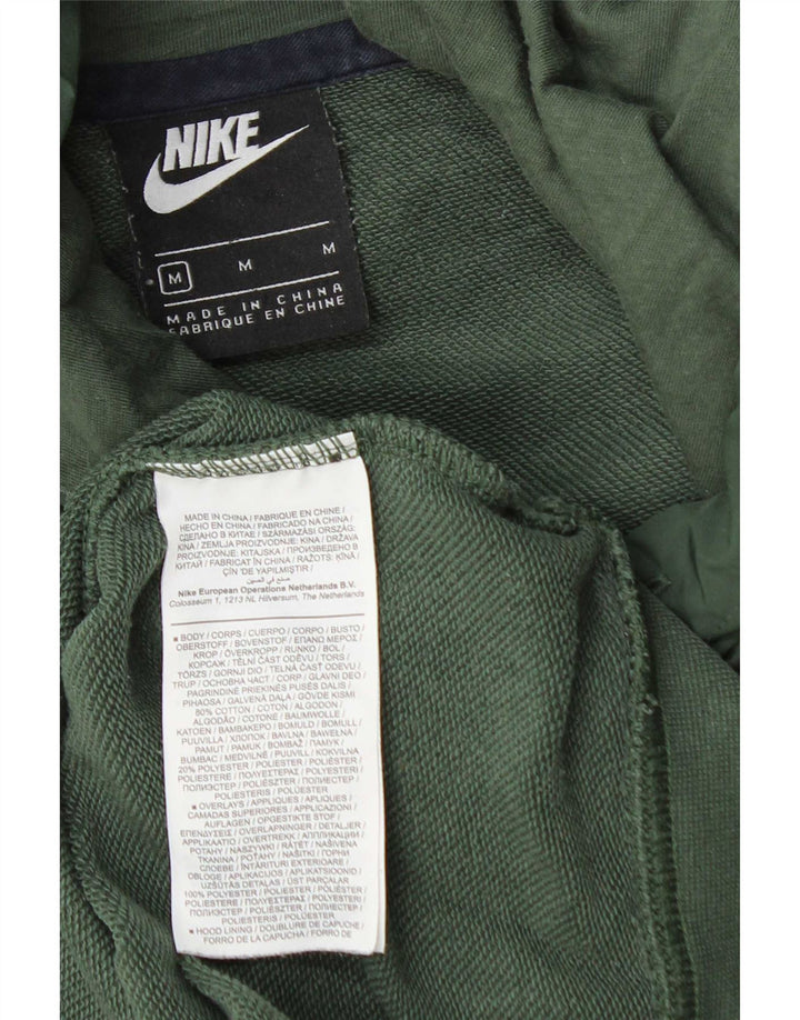 Felpa con cappuccio grafica Nike da uomo in cotone verde medio