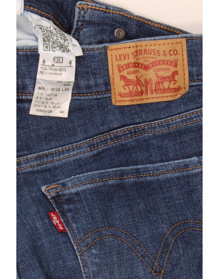 Jeans dritti classici da donna Levi's US 6 medi W28 L30 cotone blu