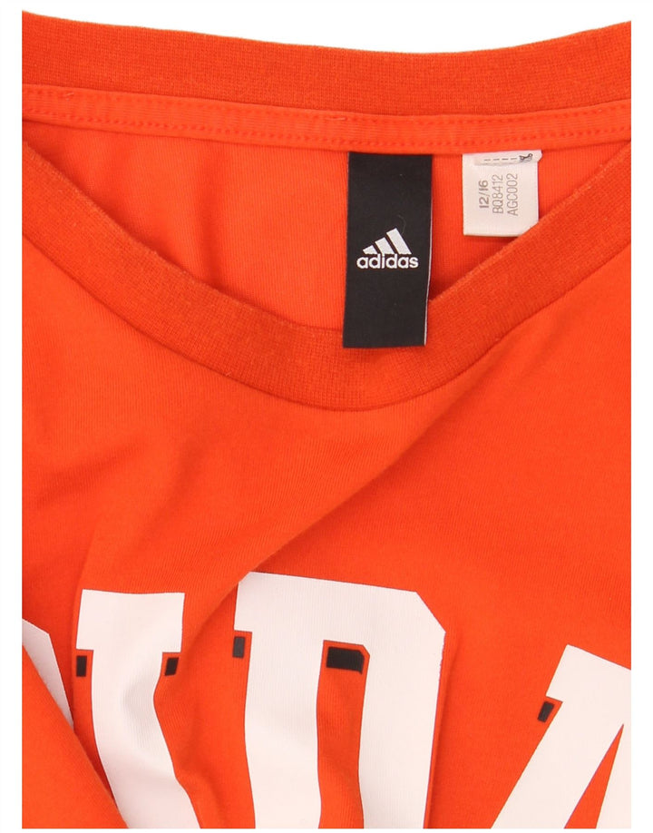 T-shirt grafica da uomo Adidas Top grande arancione