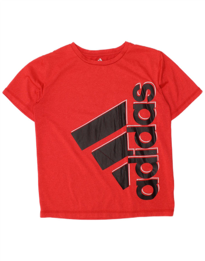 T-shirt grafica ADIDAS per ragazzi 7-8 anni piccola rossa