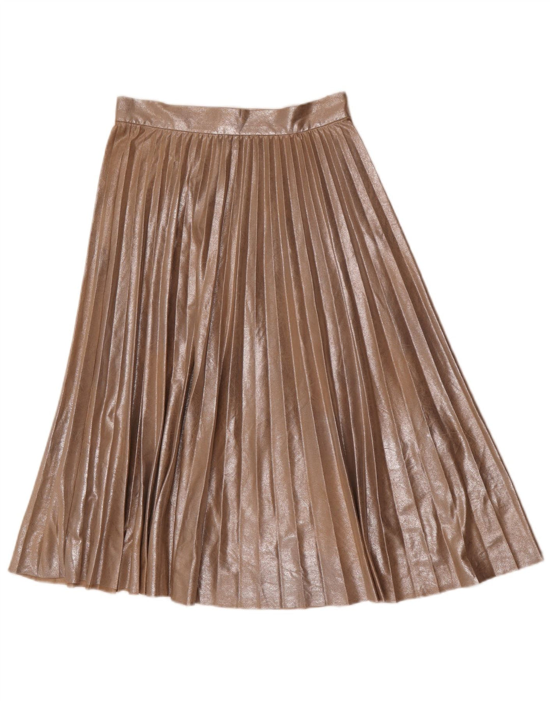 Gonna a pieghe a vita alta da donna Zara piccola W26 poliestere marrone