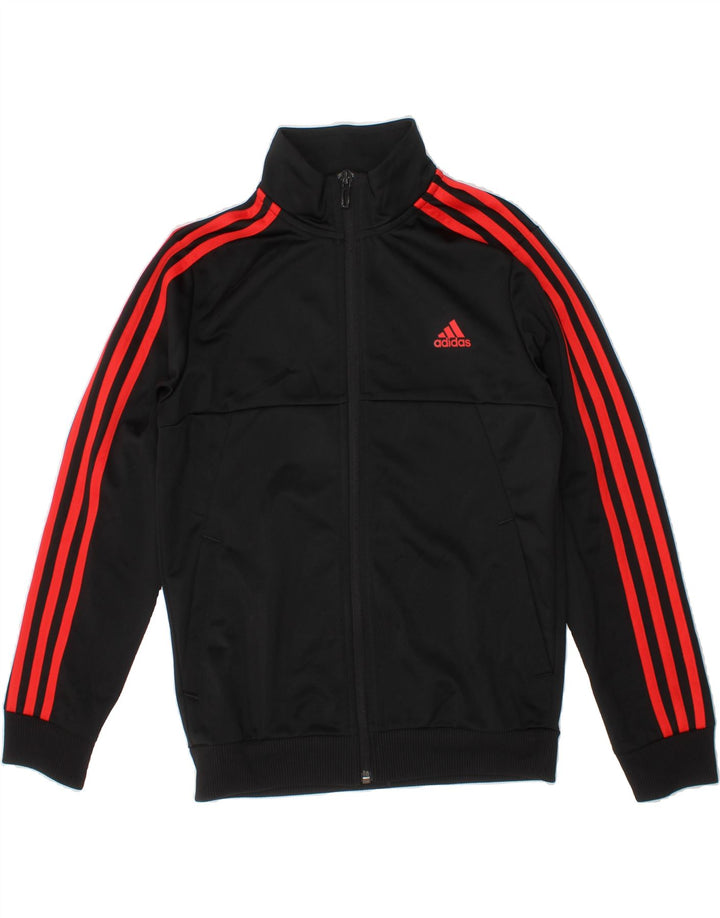 ADIDAS Boys Aeroready Tracksuit Top Jacket 9-10 Years Black Polyester Vintage Adidas and Second-Hand Adidas from Messina Hembry 