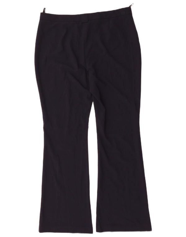 Pantaloni casual a vita alta da donna Marks & Spencer UK 16 Large W36 L32 Navy