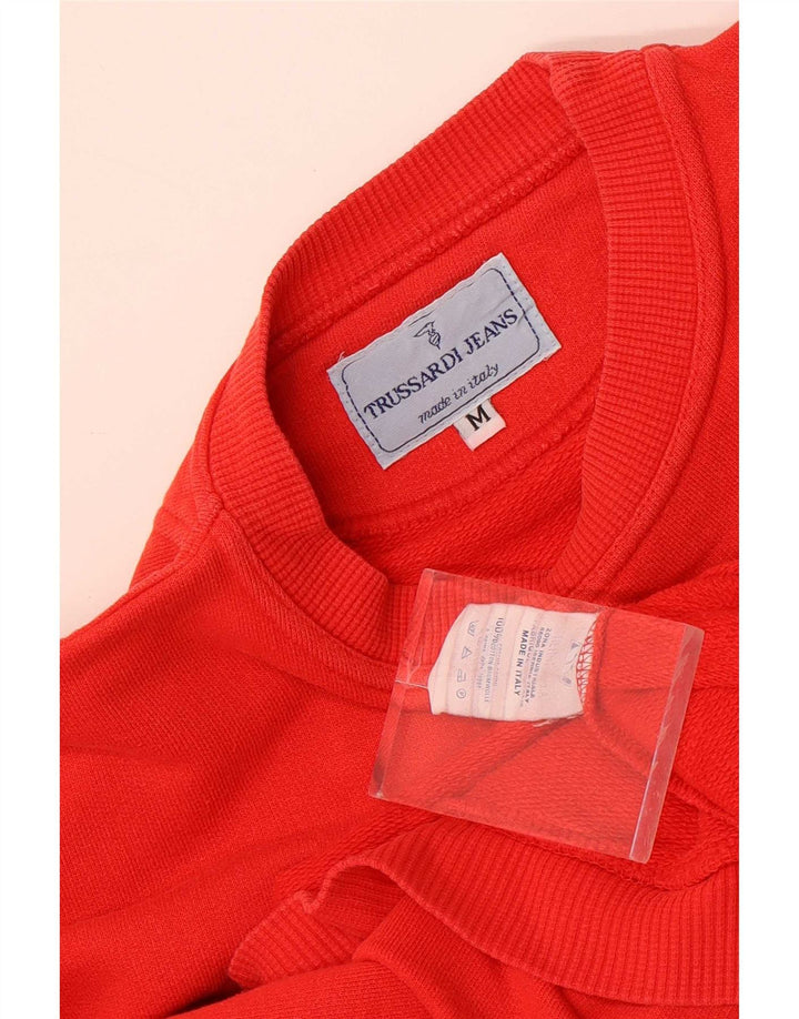 Felpa Grafica Uomo Trussardi Jeans Rosso Medio Cotone