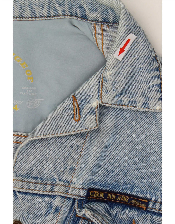 Giacca di jeans vintage da donna UK 16 grande blu