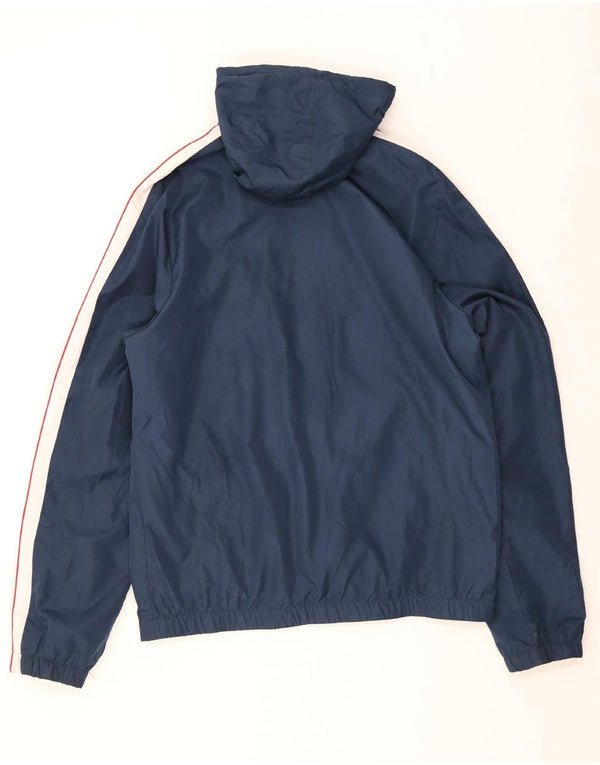 Giacca antipioggia da uomo con cappuccio Ellesse UK 42 XL Poliestere color block blu
