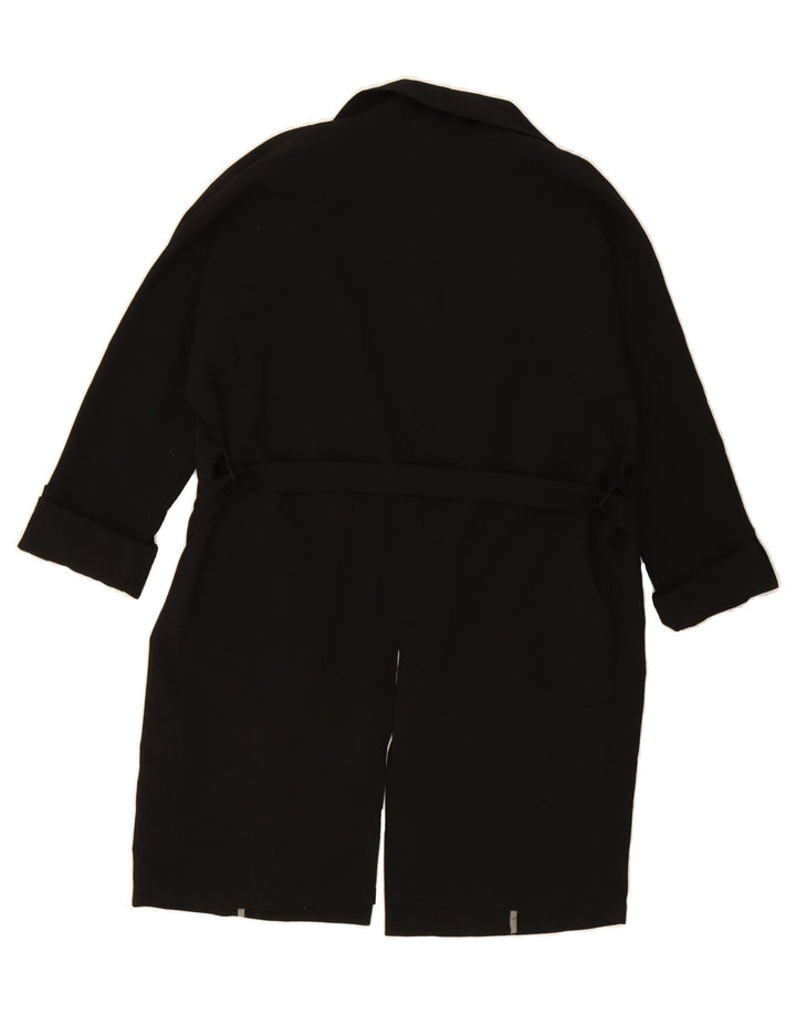 TOPSHOP Womens Trench Coat UK 8 Small Black Polyester Vintage Topshop and Second-Hand Topshop from Messina Hembry 