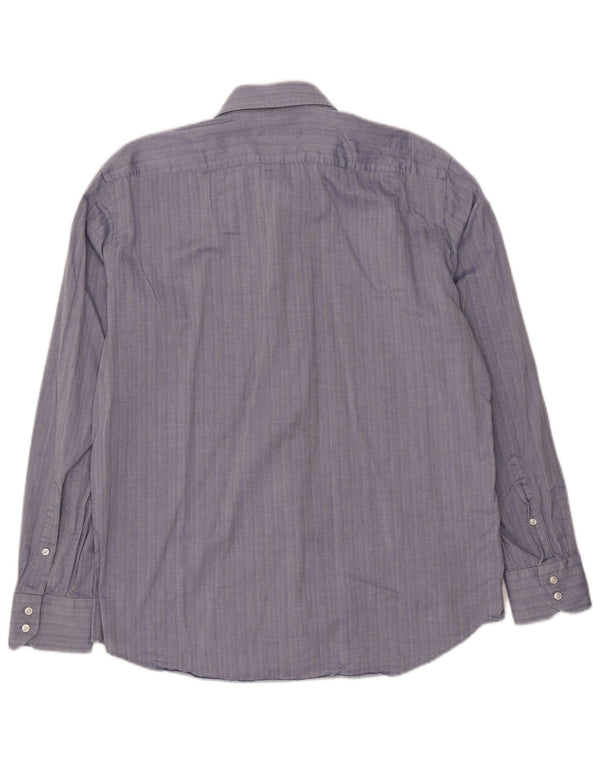 Camicia da uomo vestibilità regolare Hugo Boss taglia 41 16 grande cotone gessato blu