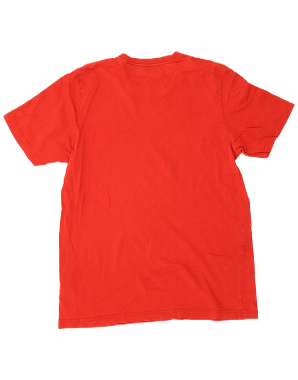 T-shirt grafica da uomo Adidas Top grande in cotone rosso