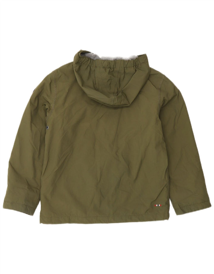 NAPAPIJRI Boys Geographic Graphic Windbreaker Jacket 7-8 Years Green