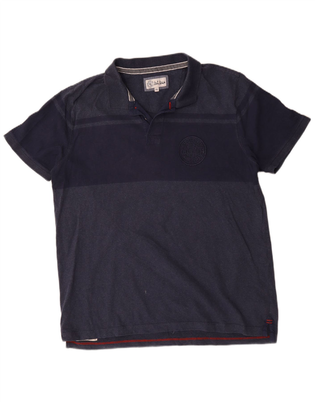 Polo da uomo Fat Face XL in cotone blu navy
