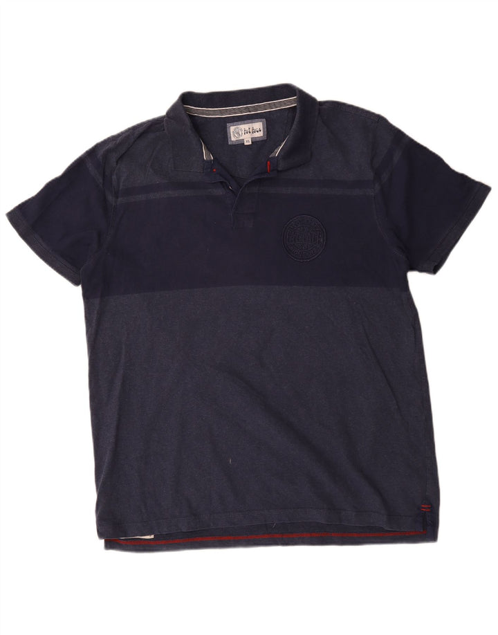 Polo da uomo Fat Face XL in cotone blu navy
