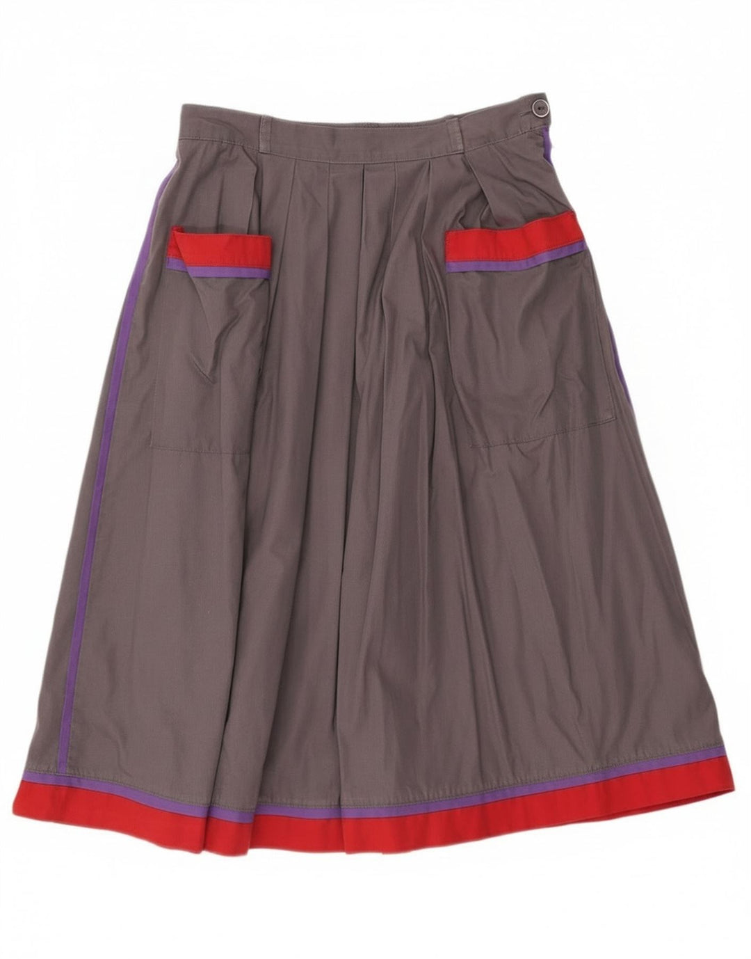 Gonna svasata da donna vintage EU 40 media W28 color block grigio