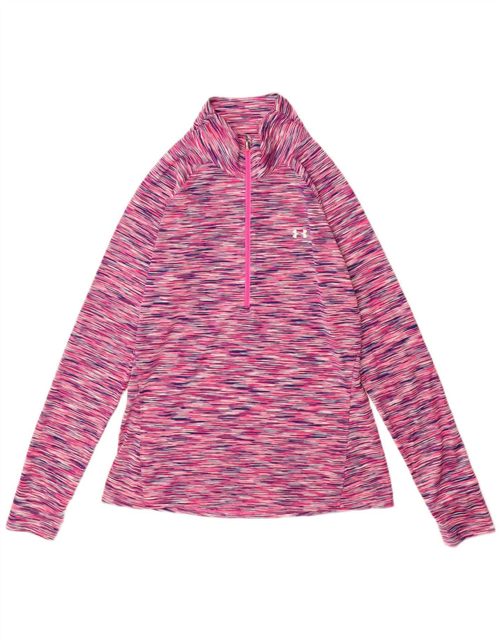 Top da tuta pullover slim fit da donna Under Armour UK 12 rosa medio