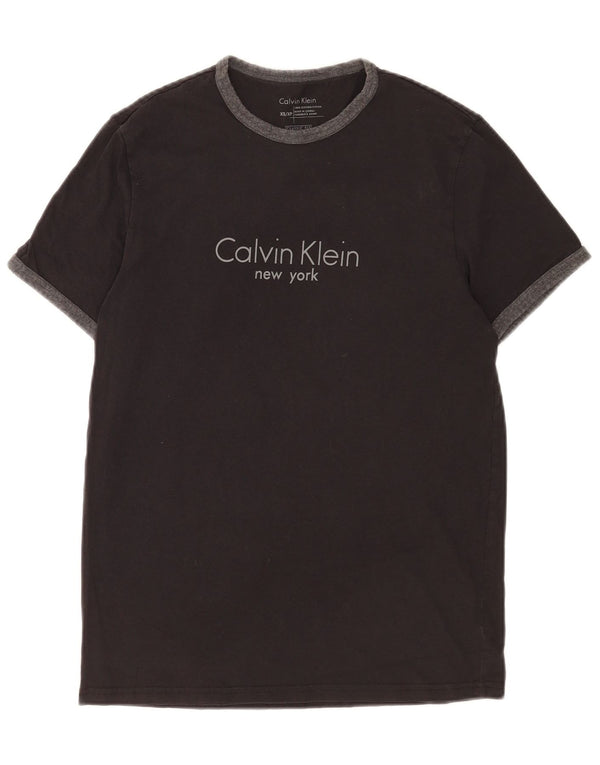 T-shirt grafica da uomo con vestibilità classica Calvin Klein XS in cotone nero