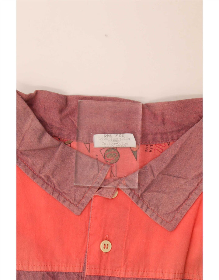 Camicia pullover grafica a maniche corte da uomo Chewan, taglia unica, color block arancione