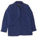 Giacca blazer a 2 bottoni da donna Zara UK 14 poliestere blu navy medio