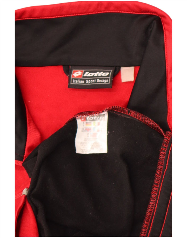 Giacca da ginnastica grafica da uomo Lotto UK 38/40 Medium Red Colourblock