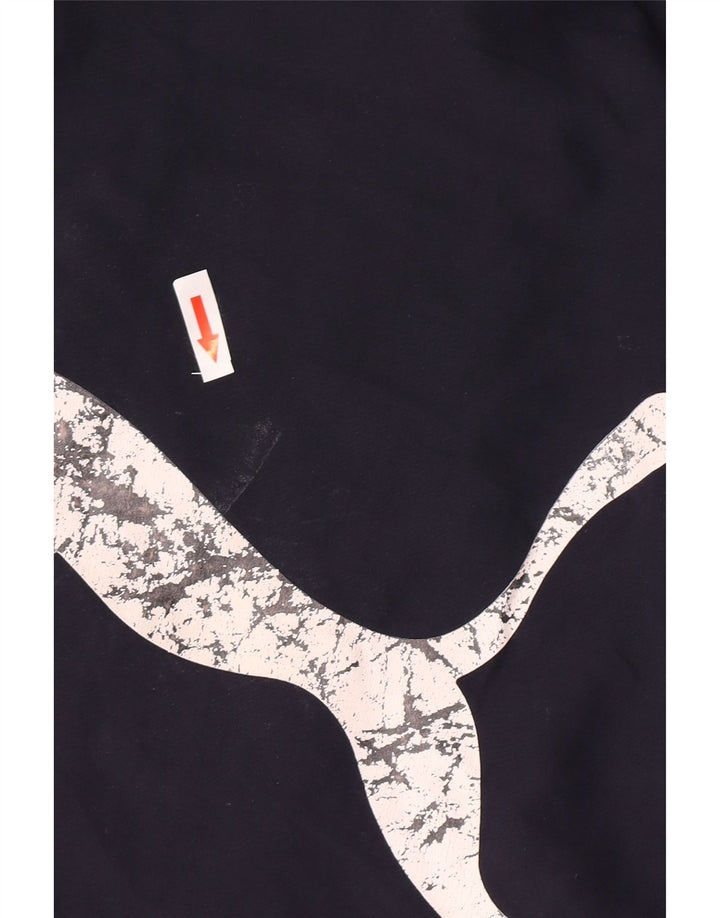 Pantaloncini sportivi grafici Puma da ragazzo 11-12 anni blu navy
