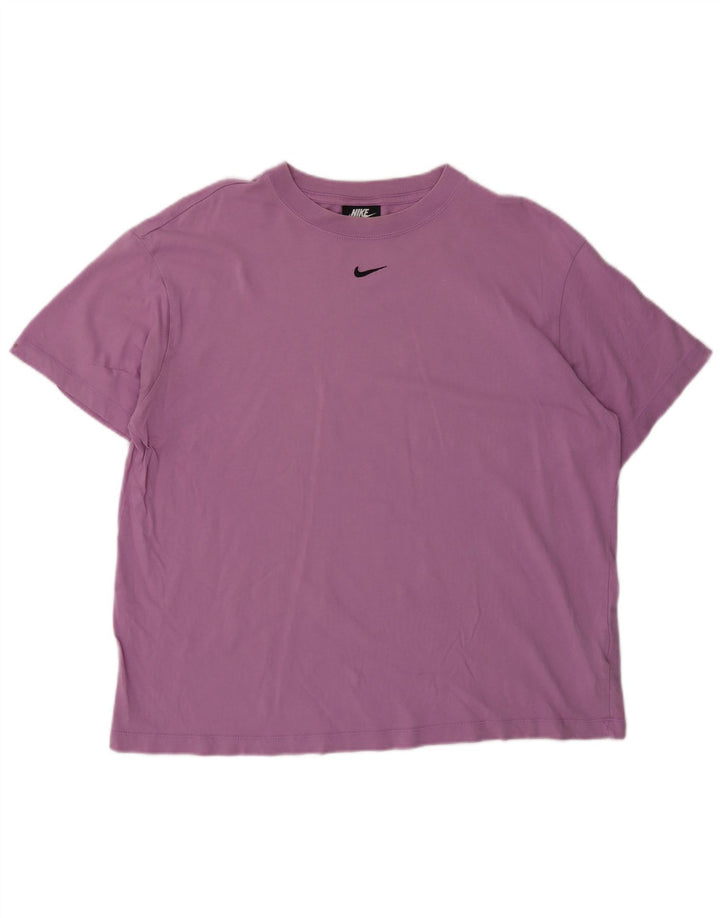 T-shirt oversize da donna Nike UK 14 cotone viola medio