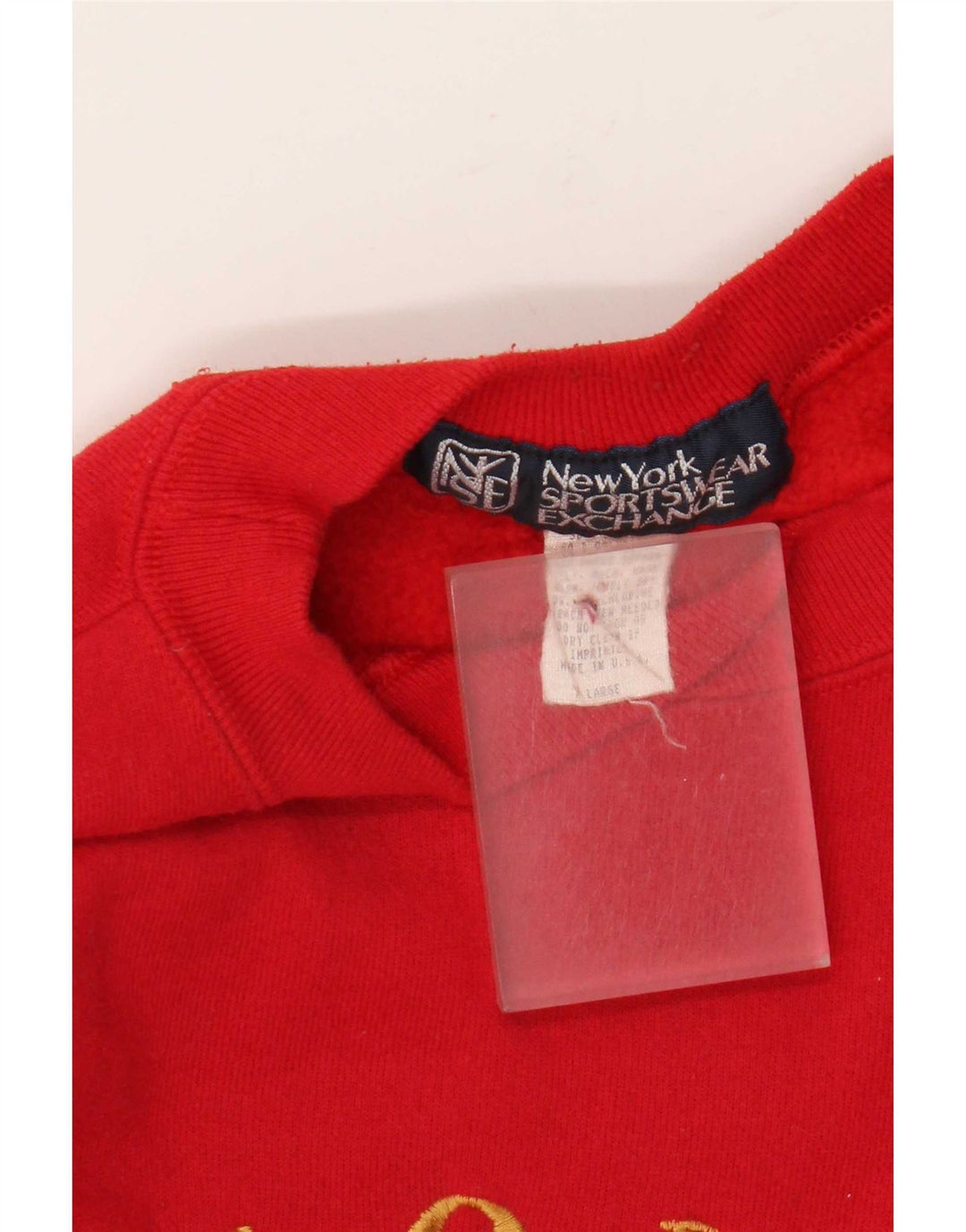 Felpa grafica da uomo vintage maglione XL cotone rosso