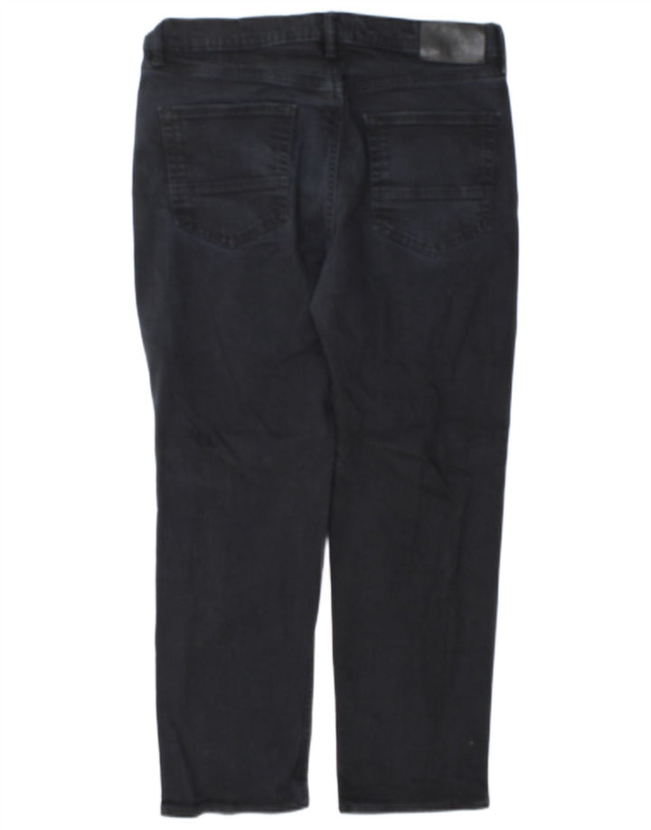 Jeans dritti da uomo Marks & Spencer W34 L29 cotone blu navy