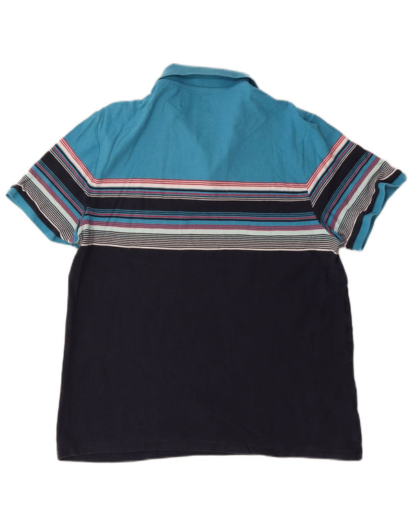 Polo da uomo Penguin XL in cotone color block blu navy