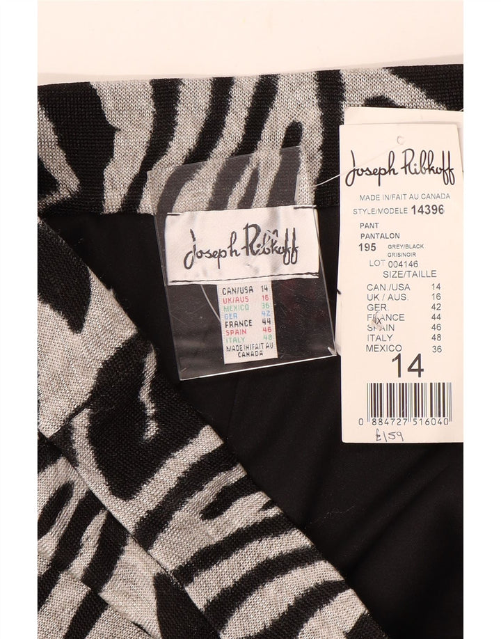 Pantaloni casual da donna JOSEPH RIBKOFF UK 16 Large W36 L33 neri