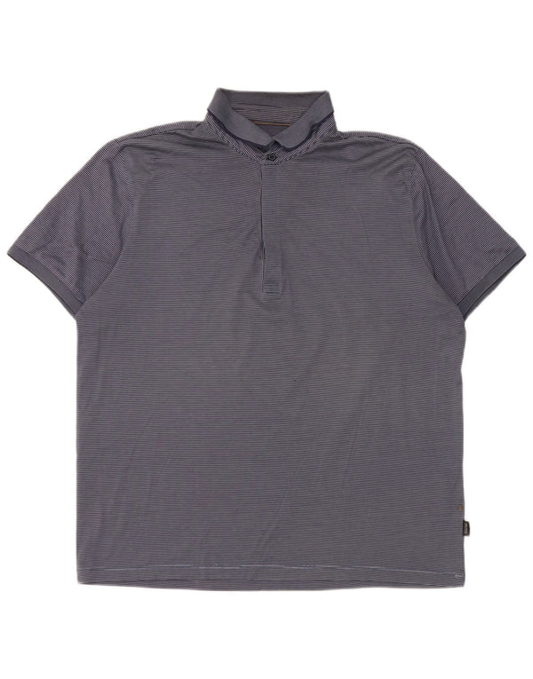 Polo Hugo Boss da uomo vestibilità regolare, grande gessato blu navy